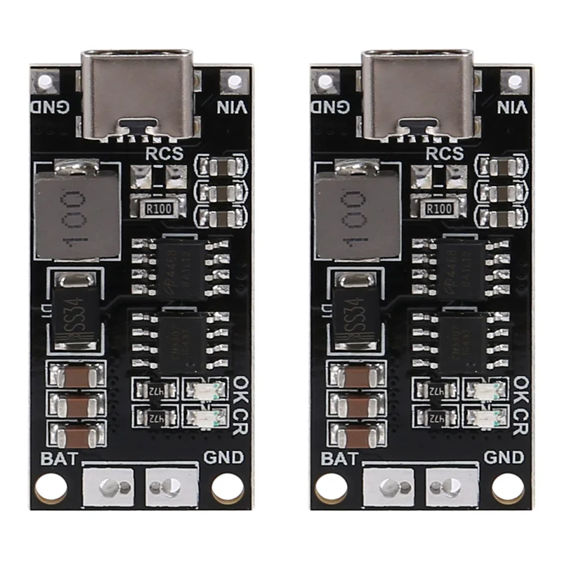 2X 2S Type-C To 8.4V Step-Up Boost Lipo Polymer Li- Charger Module For 7.4V 11.1V 14.8V 18650(2S 1A)-A74Z