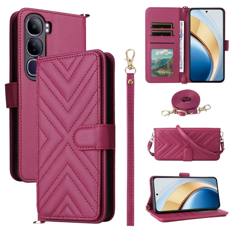 

For vivo V40 Lite 4G/5G magnetic mobile phone case high -end skin -friendly multi -function wallet vivo v40 Lite 5G protect Case