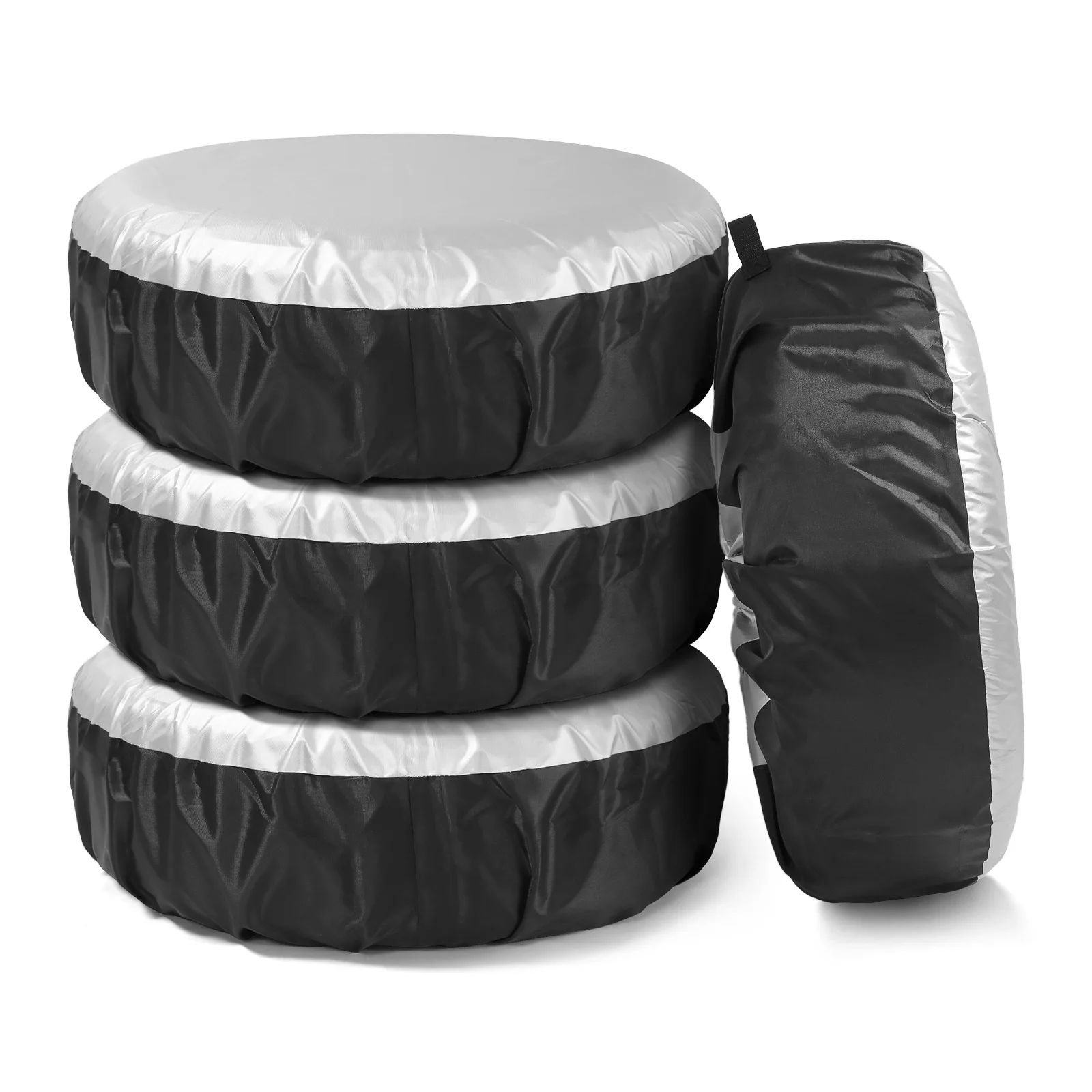 4PCS 13-23inch Car Wheel Tire Cover Case Spare Tire Wheel Bag Tyre Spare Storage Tote Polyester Cloth Wheel Protection Cover