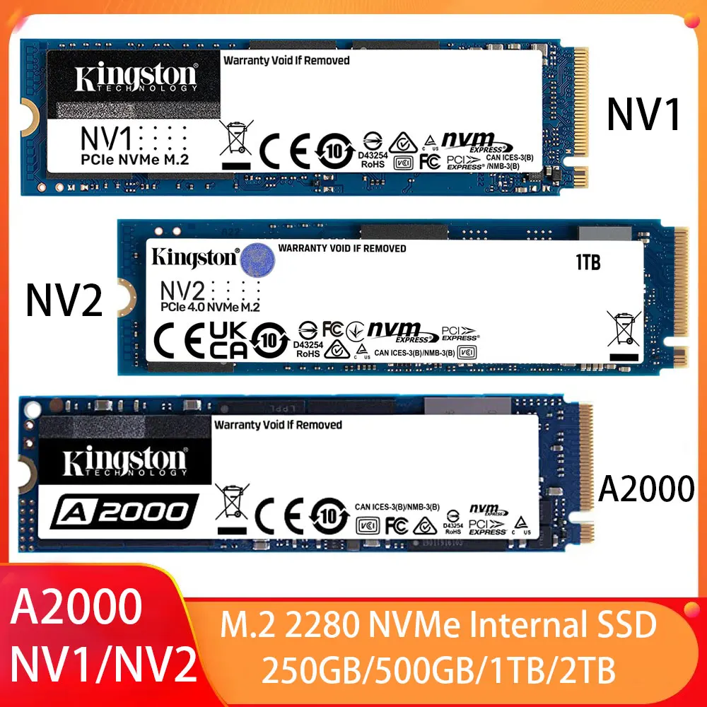 Kingston NV2 NV1 A2000 250/500GB 1/2TB M.2 2280 NVMe SSD PCIe 4.0 Gen 4x4 Internal Solid State Drive Notebook PC disco duro ssd