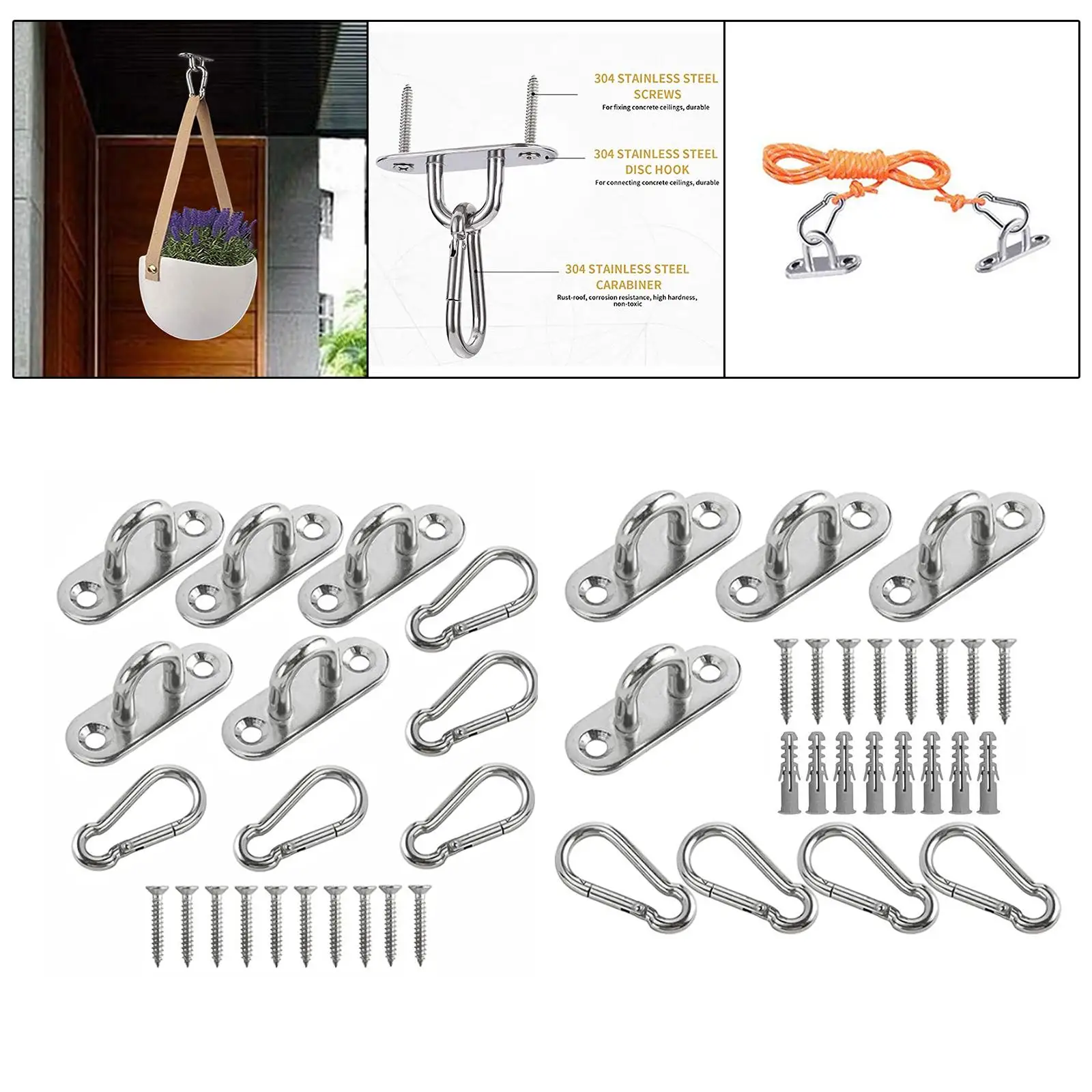 Pad Eye Plate Portable Durable Swing Bracket Hook Hammock Bracket Metal Tacking