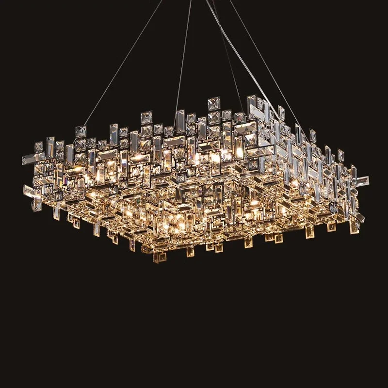 Luxury Chrome LED Crystal Chandeliers Home Villa Living Dining Room Lighting Decorate Indoor Ceiling Pendant Llights Fixtures - Image 6