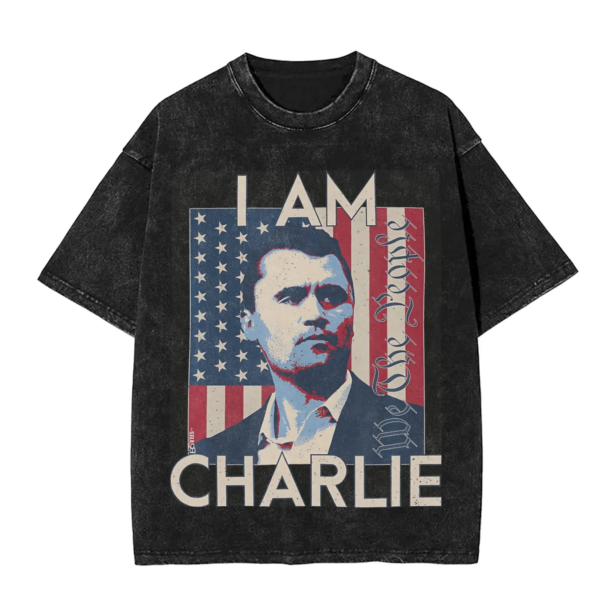 Streetwear Washed T Shirt Charlie Kirk Cotton T-Shirts  Trending Tshirt for Men Beach Y2K Funny Pattern Tees