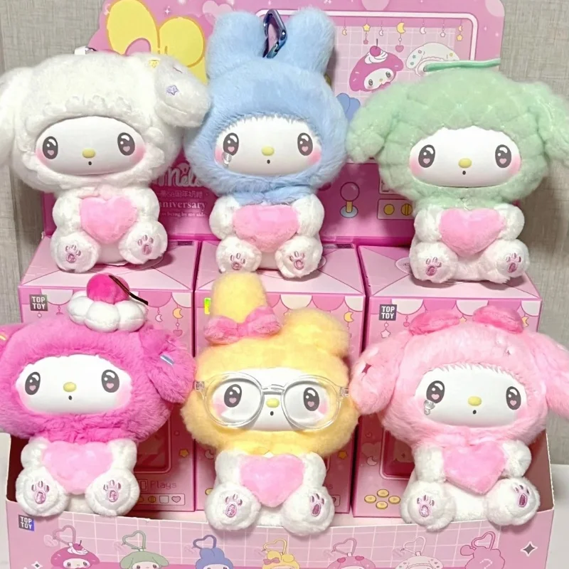 

Genuine My Melody 50th Anniversary Milk Candy Series Blind Box Vinyl Plush Doll Anime Figure Kawaii Pendant Mystery Box Toy Gift
