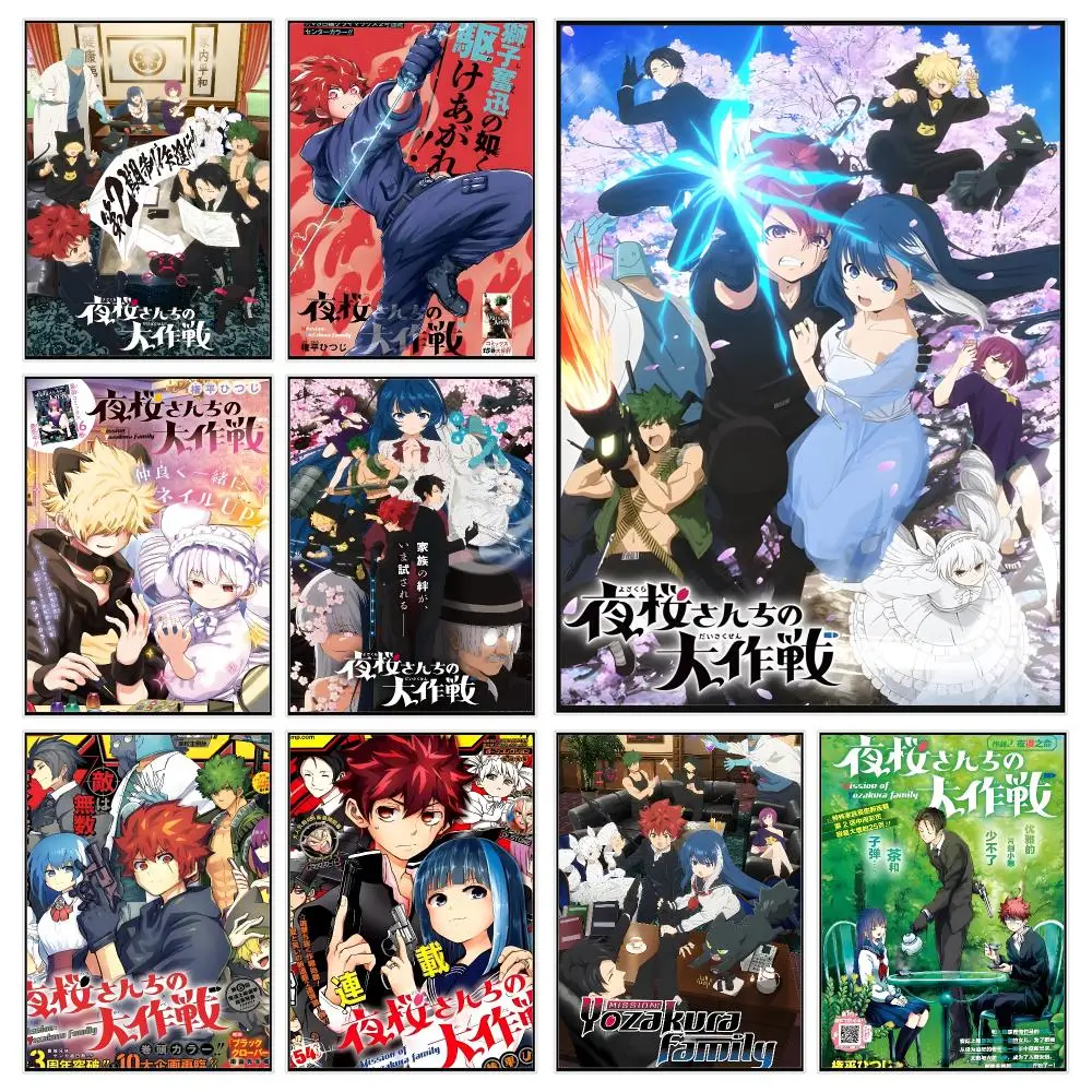 Manga Comedy Mission Yozakura Family Poster Trendy Aesthetic Wall Decor for Dorm & Bedroom