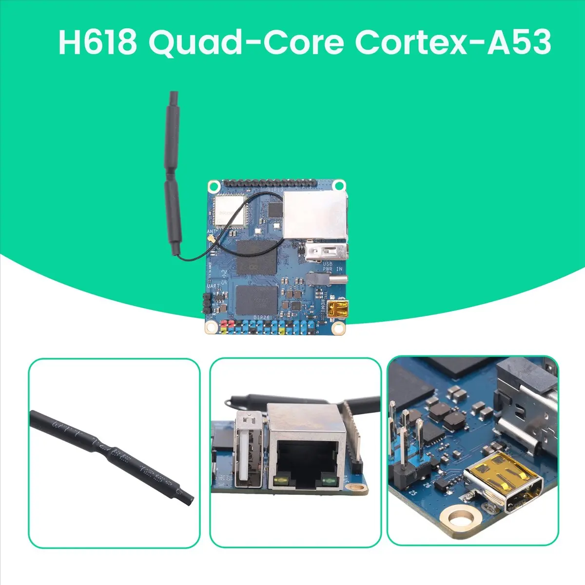 L77A For Zero 3 4GB RAM Single Board Computer Allwinner H618 Chip Wifi LPDDR4 Gigabit Zero 3 4GB Development Board