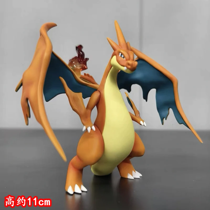 

New 11cm Charizard Anime Figure Fire Breathing Dragon Model Gk Popular Statue Collection Desktop Decoration Doll Toys Gifts