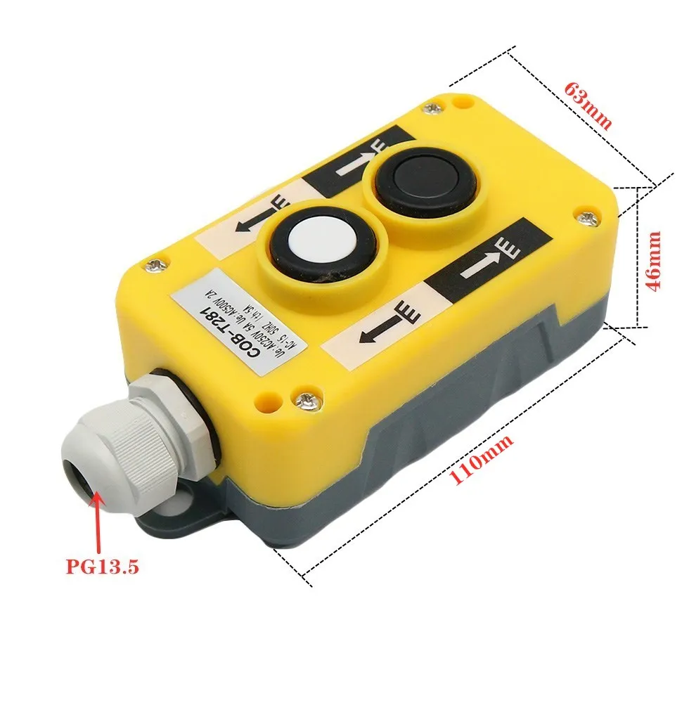 Industrial Remote control Push button switch Crane Truck Controller Switches Control Lift Electric COB-T381 COB-281 COB-481