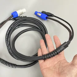 1-5Meter AC Power DMX Combination Cable 3x2.5mm² Audio Signal Speaker Control 3Pin XLR Connector Powercon In/Out Line Stage DJ