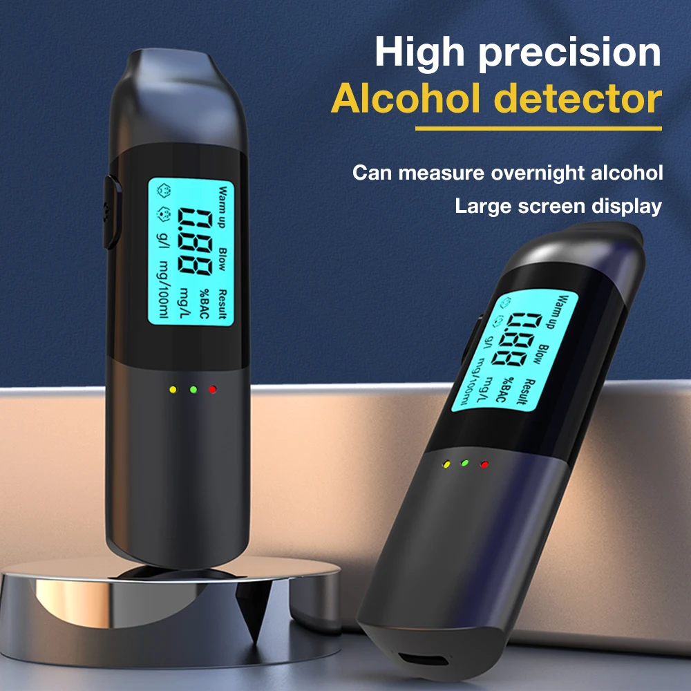 Non-Contact LED Digital Display Alcohol Tester USB Rechargeable Breath Alcohol Tester Breathalyzer Alcohol analyzer
