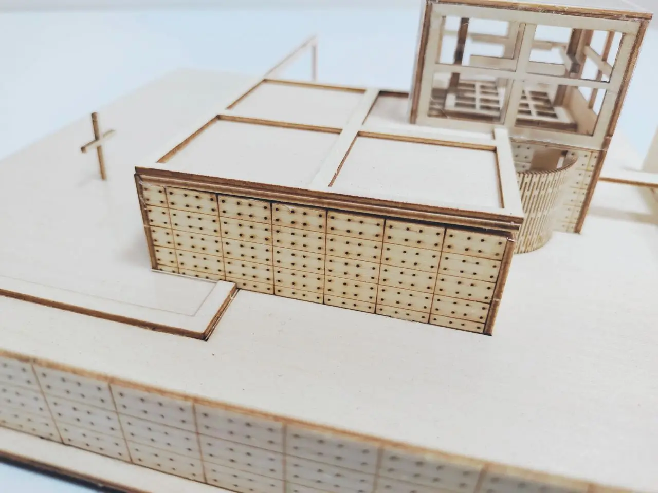 1:200 Skala Miniaturowe zestawy modeli do składania budynków Złożony model domu Architektura rzemieślnicza Materiał Drewniany zestaw konstrukcyjny