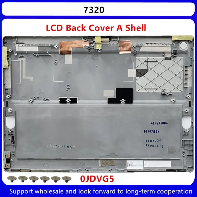 جديد لأجهزة الكمبيوتر المحمول Dell Latitude 7320 سلسلة قابلة للفصل LCD الغطاء الخلفي الغطاء العلوي الغطاء الخلفي مع ثقب بصمة 0JDVG5 JDVG5