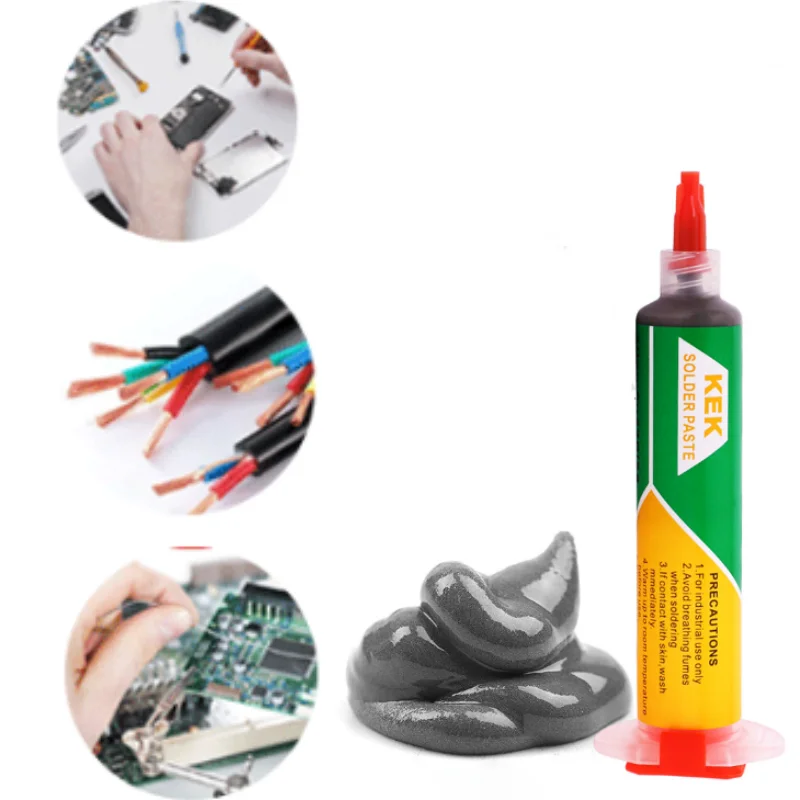 

138 ℃/183 ° C Melting Point 20g Needle Tube Solder Paste Solder for Convenient, Fast, and Firm Soldering of SMD Components