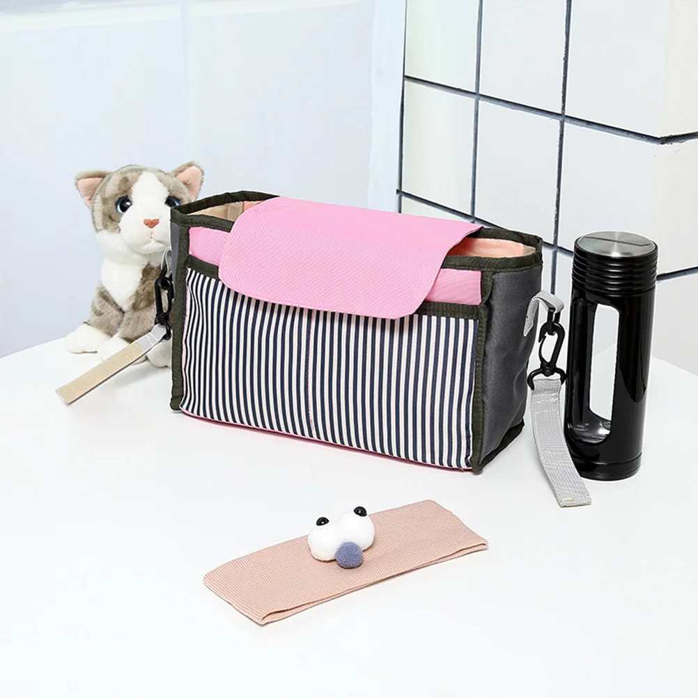 Borsa portaoggetti per passeggino premium Organizzatore da appendere per carrello per bambini Essenziale da viaggio portatile in nylon resistente e impermeabile