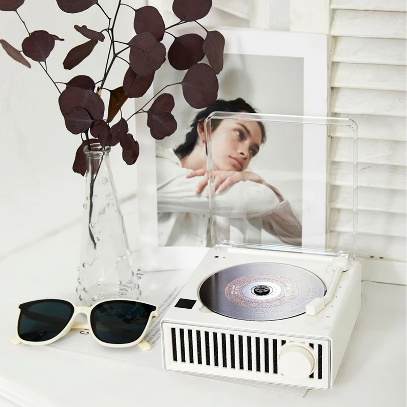 

Современный модный bluetooth-плеер, модель батареи, портативный CD-проигрыватель, новый простой домашний ретро-проигрыватель записей