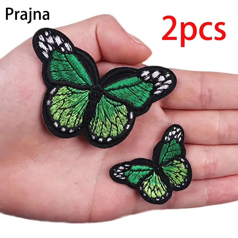 

2PCS 21Color Butterfly Embroidered Patch Badges Iron On Patches For Clothing Thermoadhesive Patches On Clothes Sewing Appliques