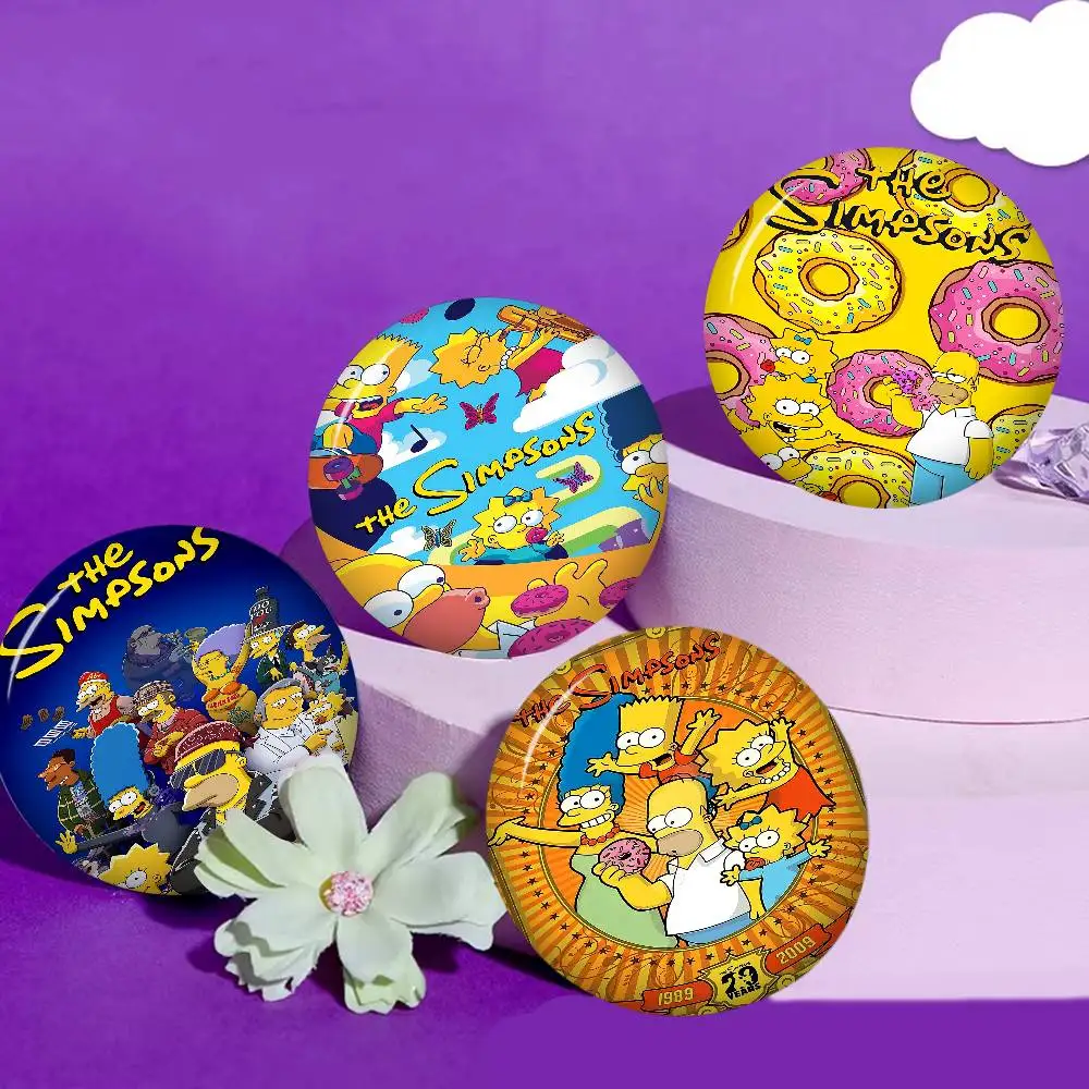 Cute-S-Simpson-Cartoon 58mm Cute Series Pins Funny Badge Interesting Cartoon Animals Brooches Backpack Clothes Gift Accessory