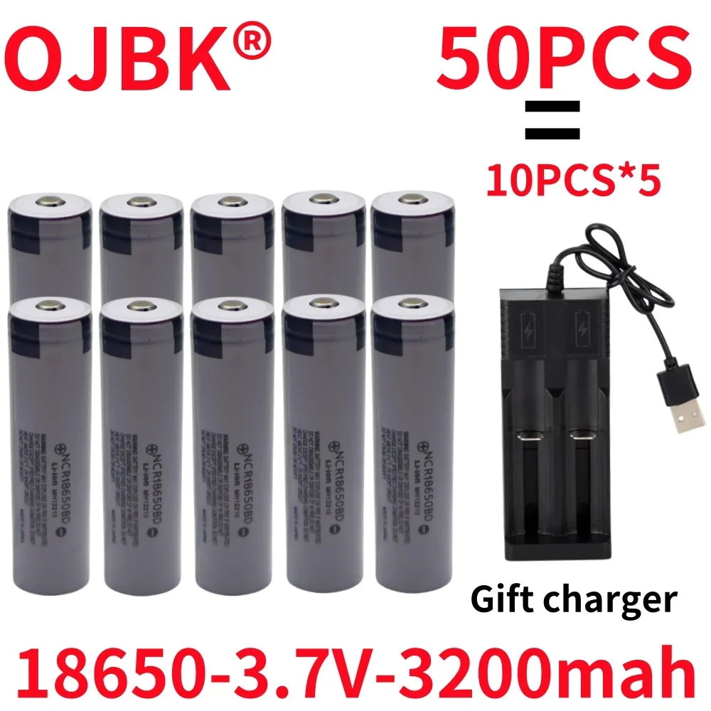 NRC18650BD 3.7v Rechargeable lithium Battery 3200mAh 25A 18650Battery Lithium Ion Power Battery for electric tool Free Shipping