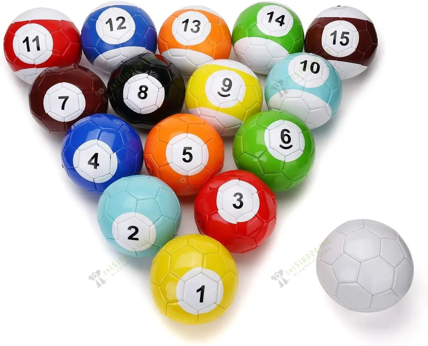 2# 3# 4# 5#16 Pcs Gaint Snookball Snook Snooker Street Soccer Ball Game Huge Billiards Pool Football Sport Toy