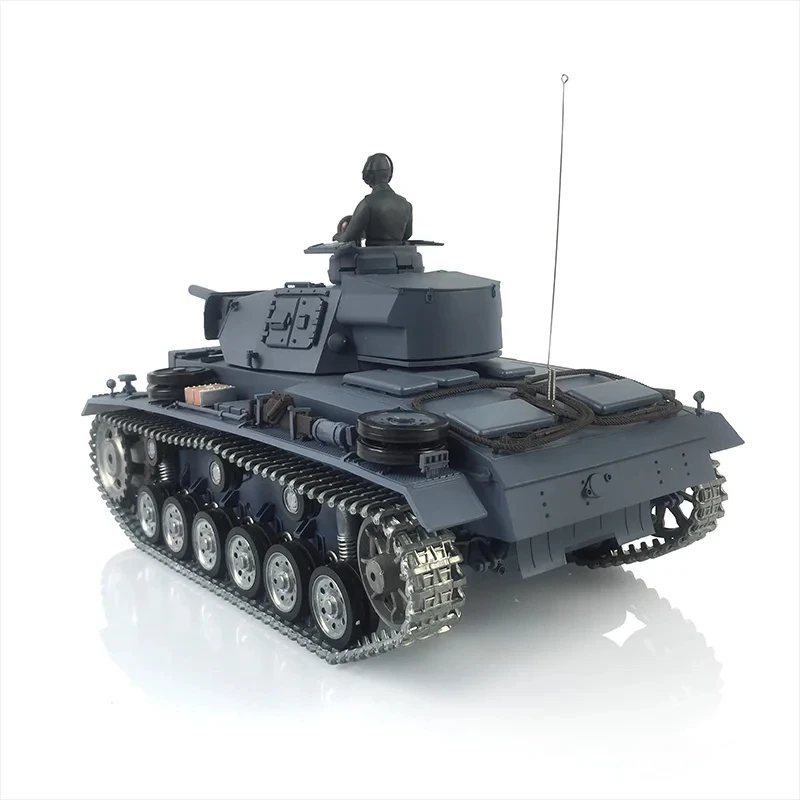 2.4G Henglong 1/16 Scale 7.0 Plastic German Panzer III L RC Tank Model 3848 Battle Against IR Battle TH17339-SMT7