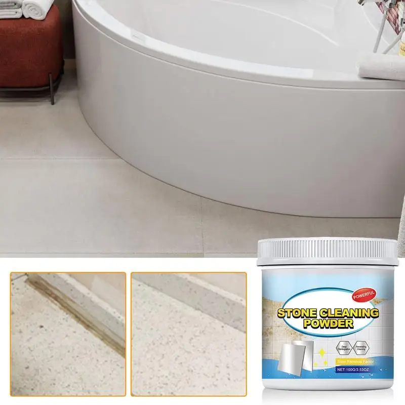 Stone Cleaning Powder Powerful Kitchen Surface Cleaning Powder Household Stainless Steel Marble Ceramic Tiles Cleaner