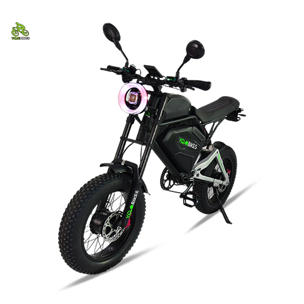 Super Cool 3000w 40Ah Fatbike Bluetooth Color Light Dual Drive Racing Electric Bike Full Suspesnion ebike Mountain Adult e bike