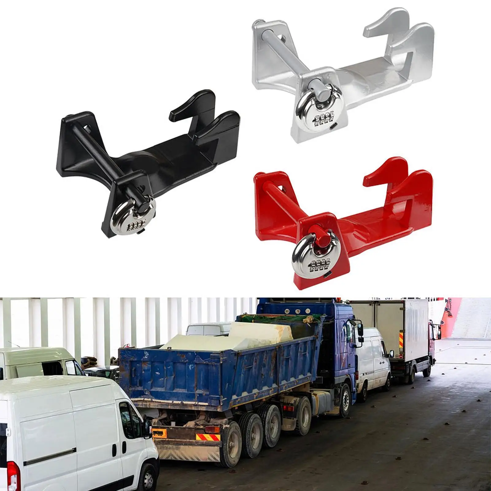 

Универсальный замок сцепного устройства прицепа на гибкой стойке с кодовым замком. Высокопрочный регулируемый дизайн. Износостойкий замок для прицепа.