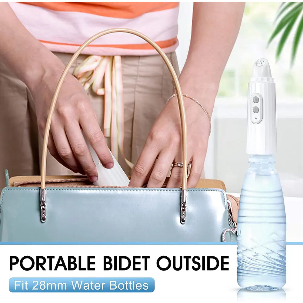 Electric Portable Bidet Sprayer Travel Hand Held Cleaner With 350ml Water Bottle Rechargeable Toilet Spray For Female And Baby