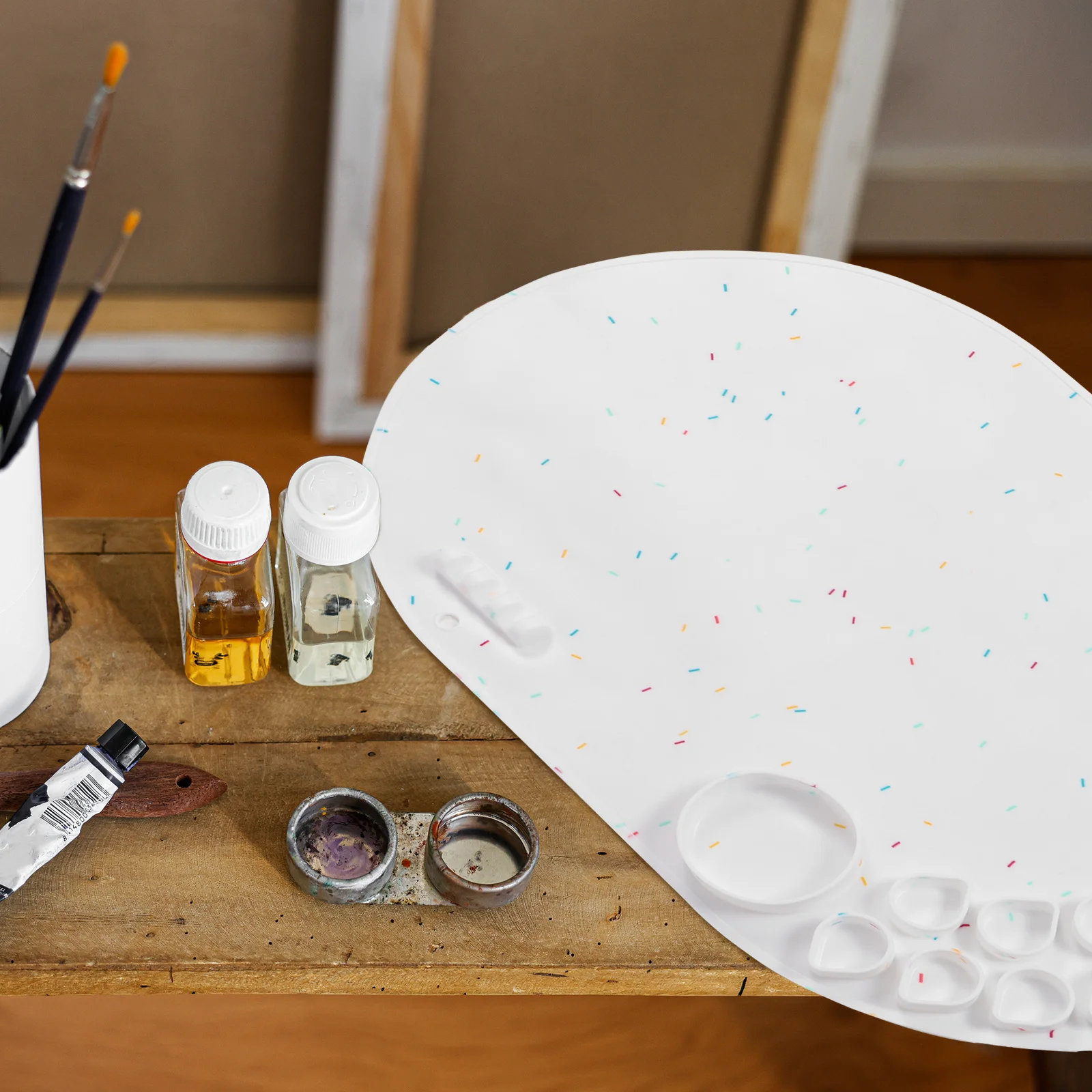 シリコーンペイントマット DIYアートプロジェクト用ノンスティッククラフトマット 描画絵画粘土用耐熱シリコーンシート