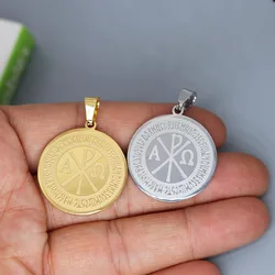 2pcs Chi Rho and Constantine Cross Amulets Pendant Charms for Jewelry Making Necklace Keychain Symbol Of Life Disc Accessories