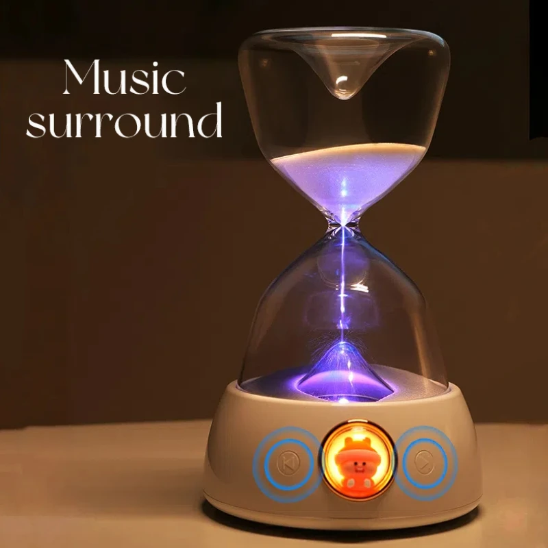 

Stereoscopic Surroundsound Sleep Aid Hourglass Nightlight Wireless Bluetooth Caixa De Som Mini Ornament Desktop Bluetoothspeaker