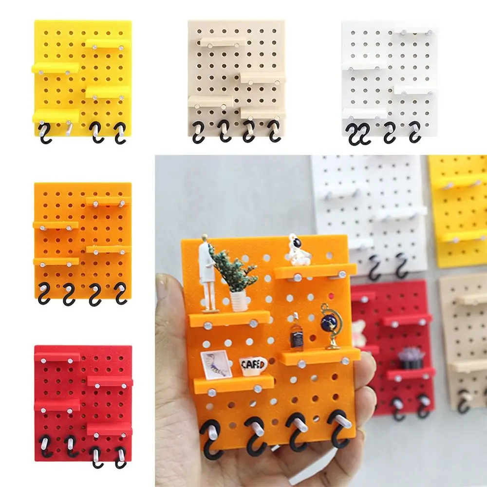 1/12 Scale Dollhouse Hole Board Multicolor Doll Accessories Miniature Pegboard Plastic Photo Props Sand Table Model Gift Toy