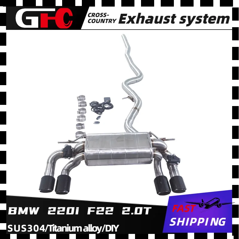 

GFC catback High-performance exhaust system BMW 220i F22 2.0T from 2013 to 2018, with valve muffler 4 tip,M2 diffuser