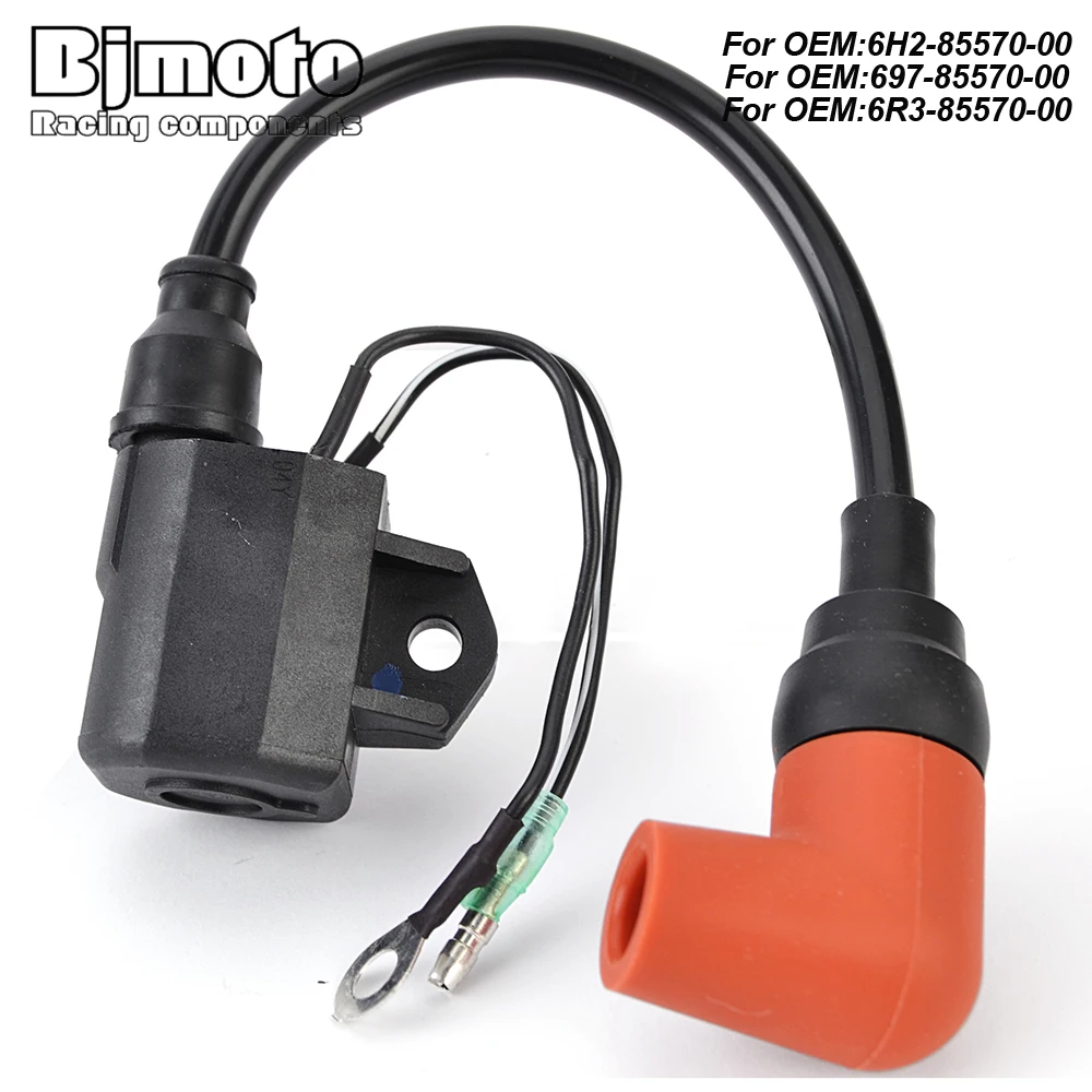 

Motorcycle Ignition Coil Assy For Yamaha 25hp 25B MHS/L 50hp 50G ETOS/L 60hp P60 TLH 70hp 70 (E)TLR 75hp C75 TLR 85hp 85A