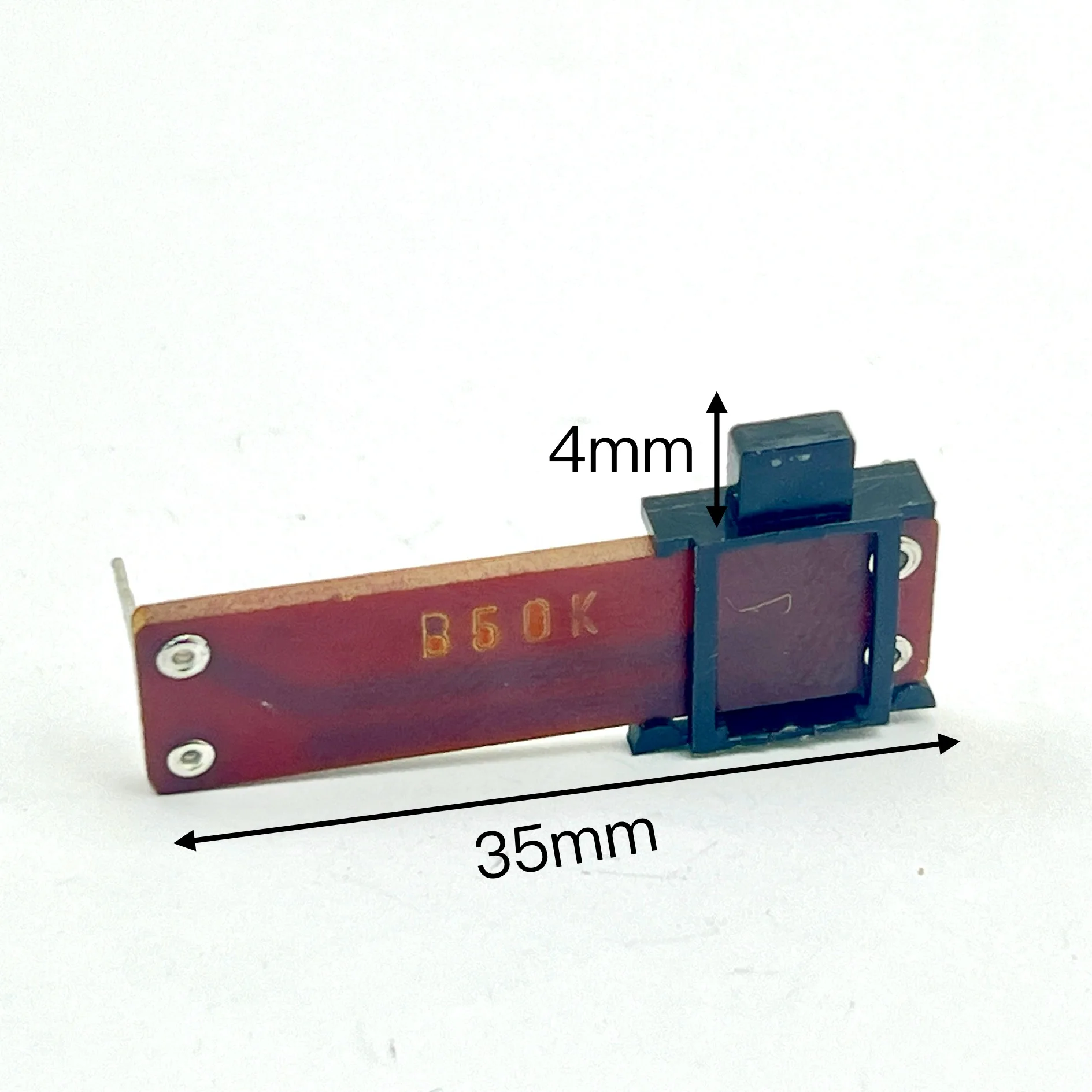 5 piece 35mm B50K 4-pin horizontal single link plastic direct sliding potentiometer mixing console dimming pusher
