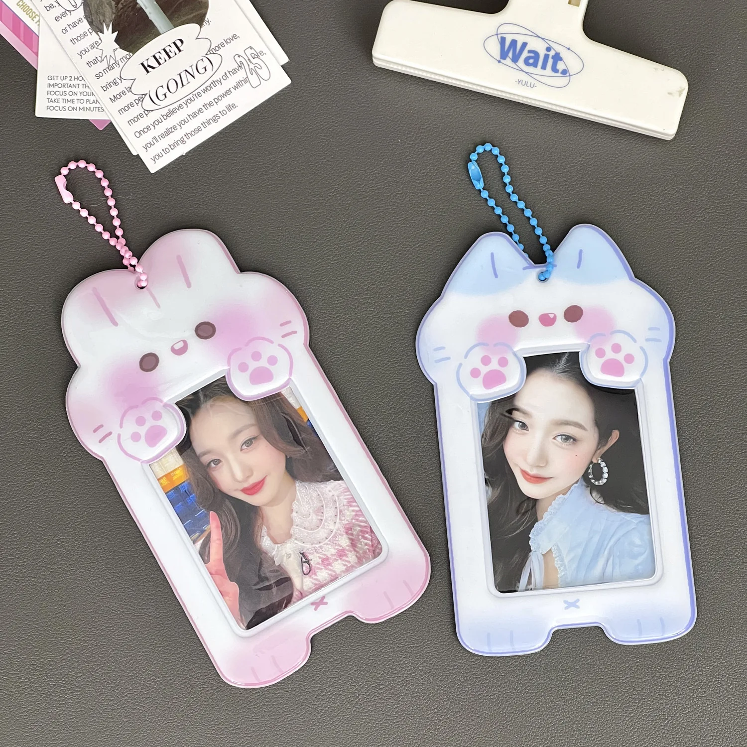 

1PCS Cartoon Animal PVC Card Cover Kpop Idol Album Photo Deco 3-inch Photo Card Storage Set Bus Card Protection Supplies