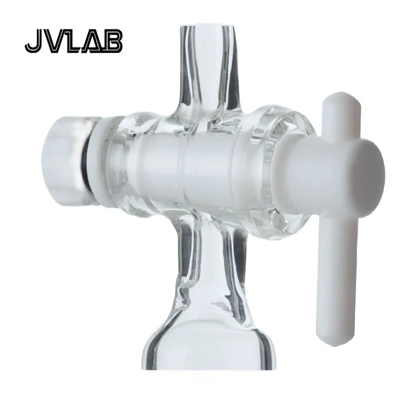 PTFE ثلاثي الاتجاه المكبس موصل العادم مع PTFE مكبس صمام رباعي فلورو إيثيلين محول خنق T-شكل شفط موصل #3