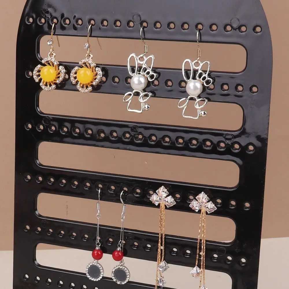 Модный органайзер с орнаментом, экологически чистый пластиковый портативный держатель для ушей, держатели для ювелирных изделий, подставка для сережек с несколькими отверстиями