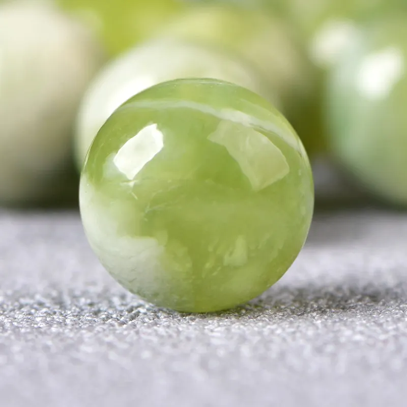 5A Natural Green Grape Jade Loose Beads DIY Bracelet Necklace Jewelry Making