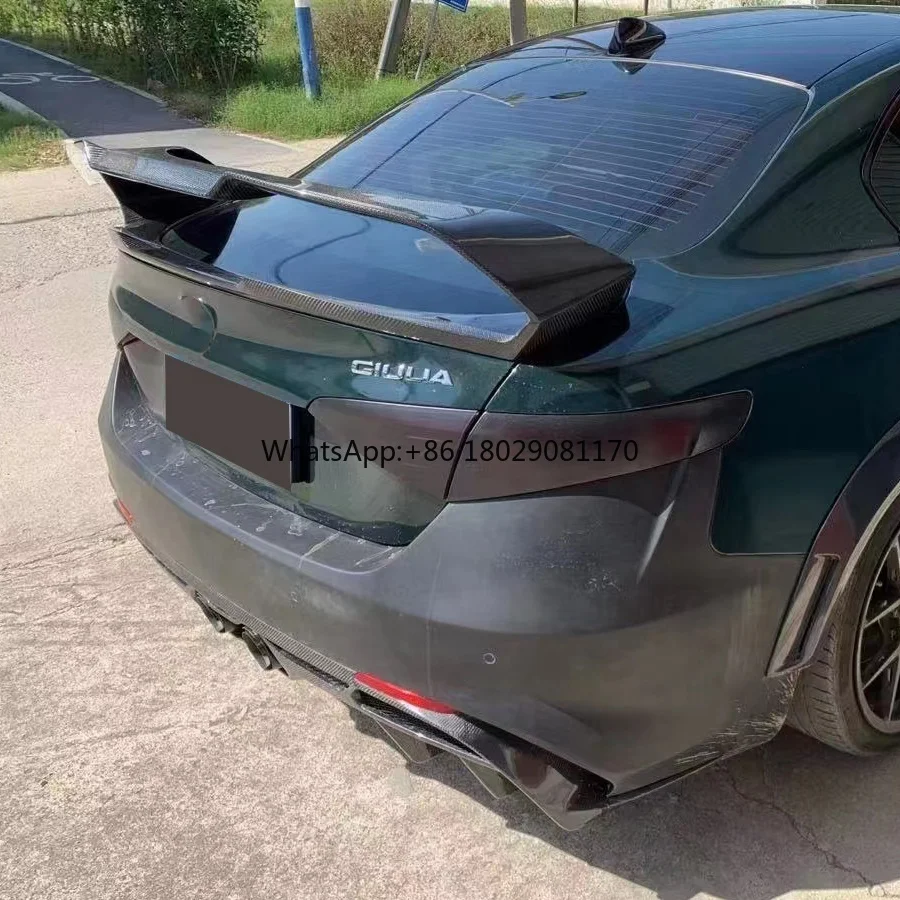 Spoiler traseiro para Alfa Romeo Giulia, GTA Style, Real Carbon Fiber, Wing Spoiler, Factory Direct Vendas