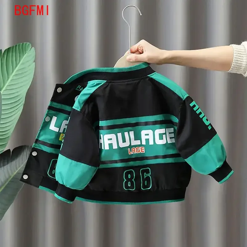 Kids Boys Racing Jackets Spring Autumn New Baby Motorcycle Suit Fashionable Jacket for Children's Casual Baseball Outwear Coat