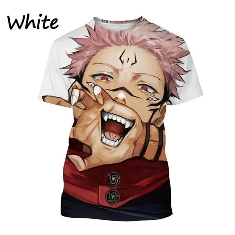 Camiseta informal con estampado 3D de Jujutsu Kaisen para hombre, Top Popular de Anime clásico, moda Harajuku, ropa de Gojo Satoru