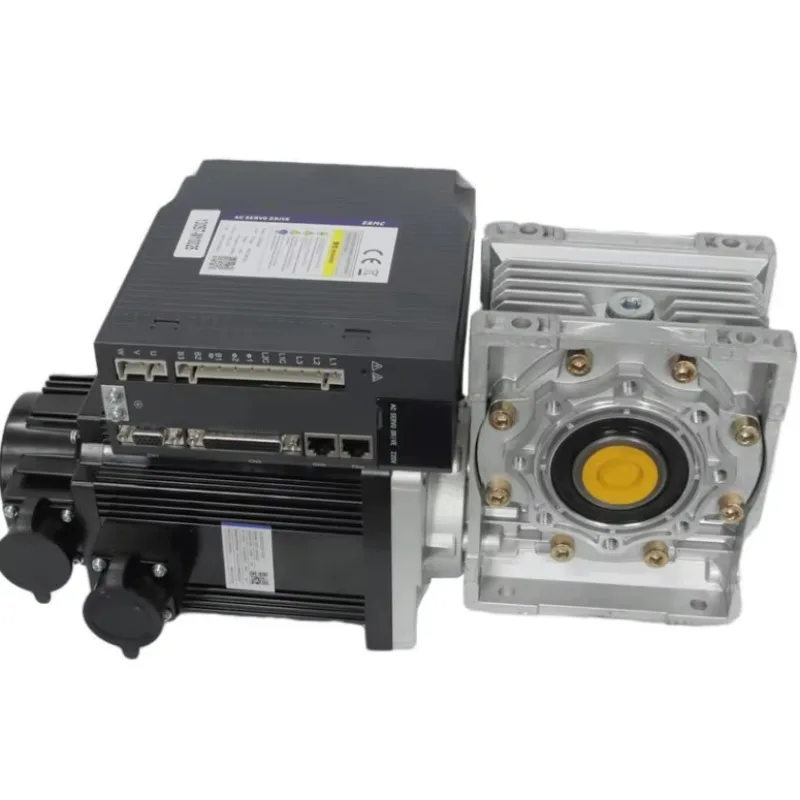 

3 Phase 220V 2.6KW 10N.M. 130MM AC Servo Motor with NMRV63 Worm Gearbox Reducer Ratio 1:30