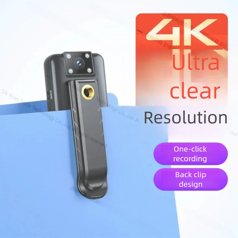 كاميرا Yescool A70 4K صغيرة مع عدسة دوارة لتثبيت الصور للرؤية الليلية وعمر بطارية 12 ساعة وزاوية واسعة ومزودة بتقنية WiFi