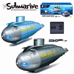 2.4G 6CH Radio Remote Control Double Helix Turbo Powerful Electric Vertical Rise Down Submarine Kids Water Lighting Boat RC Toy