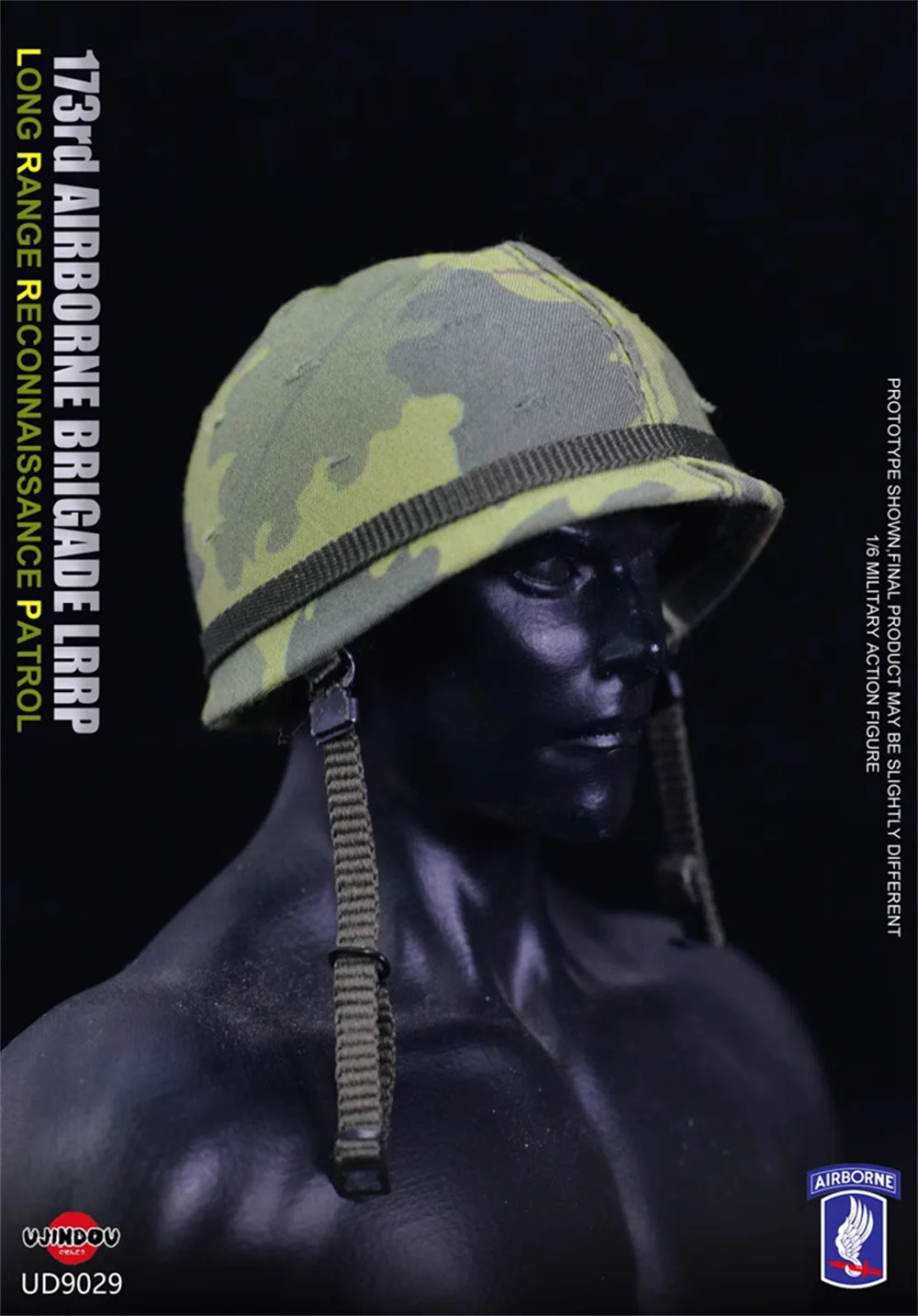 1/6 UJINDOU UD9029 US. Army LRRP in Vietnam Soldier Mini Toys Model Helmet with Belt Watch PVC Material For 12