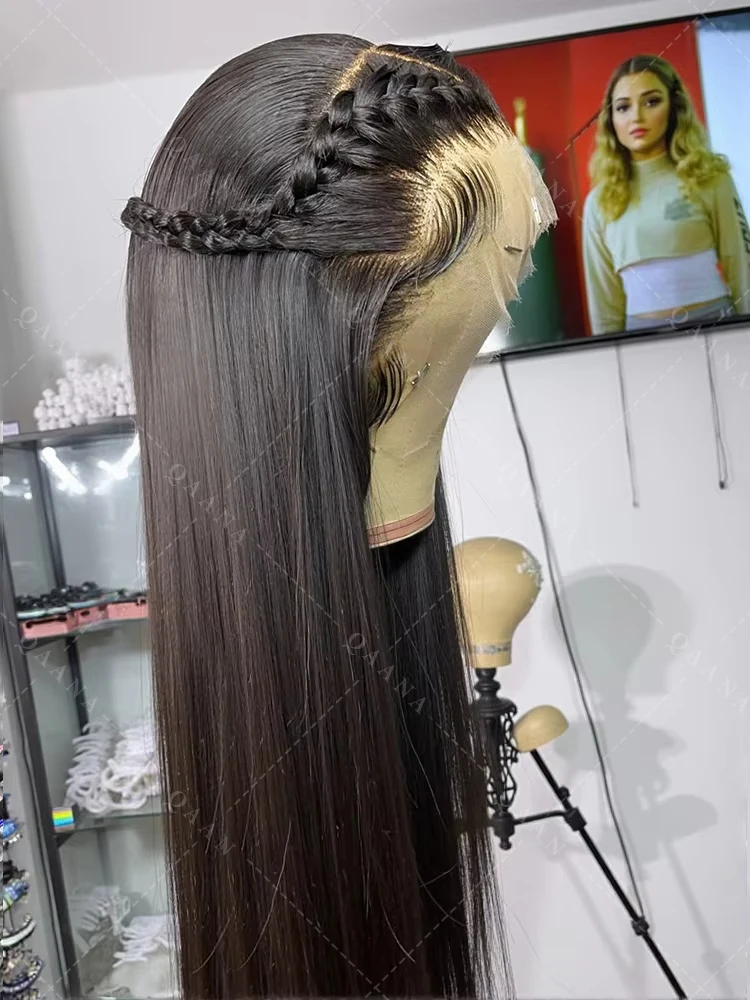 ترقية فائقة المجهزة العظام مستقيم 360 الدانتيل الباروكات الأمامية مع الرباط 200% Skinlike ريال كامل HD اليدوية خصلات الشعر المستعار الإنسان #1