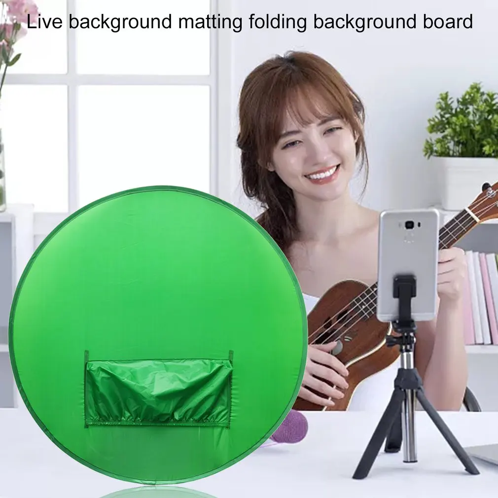 

Hot 75/110cm Green Screen Photo Background Cloth Polyester High Color Saturation Photography Backdrops for Live Video Studio