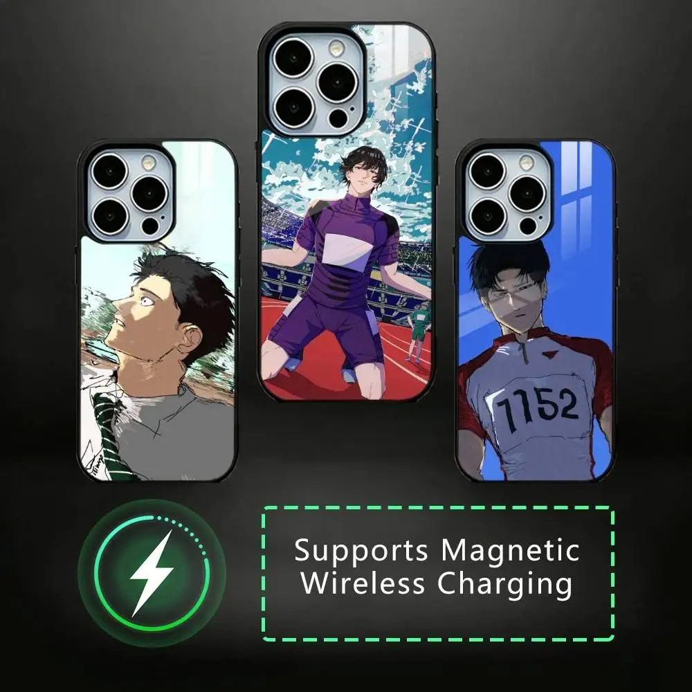 

Anime 100 Meters Phone Case For iPhone17,16,15,14,13,12,11 Plus,Pro Compatible with magnetic wireless charging