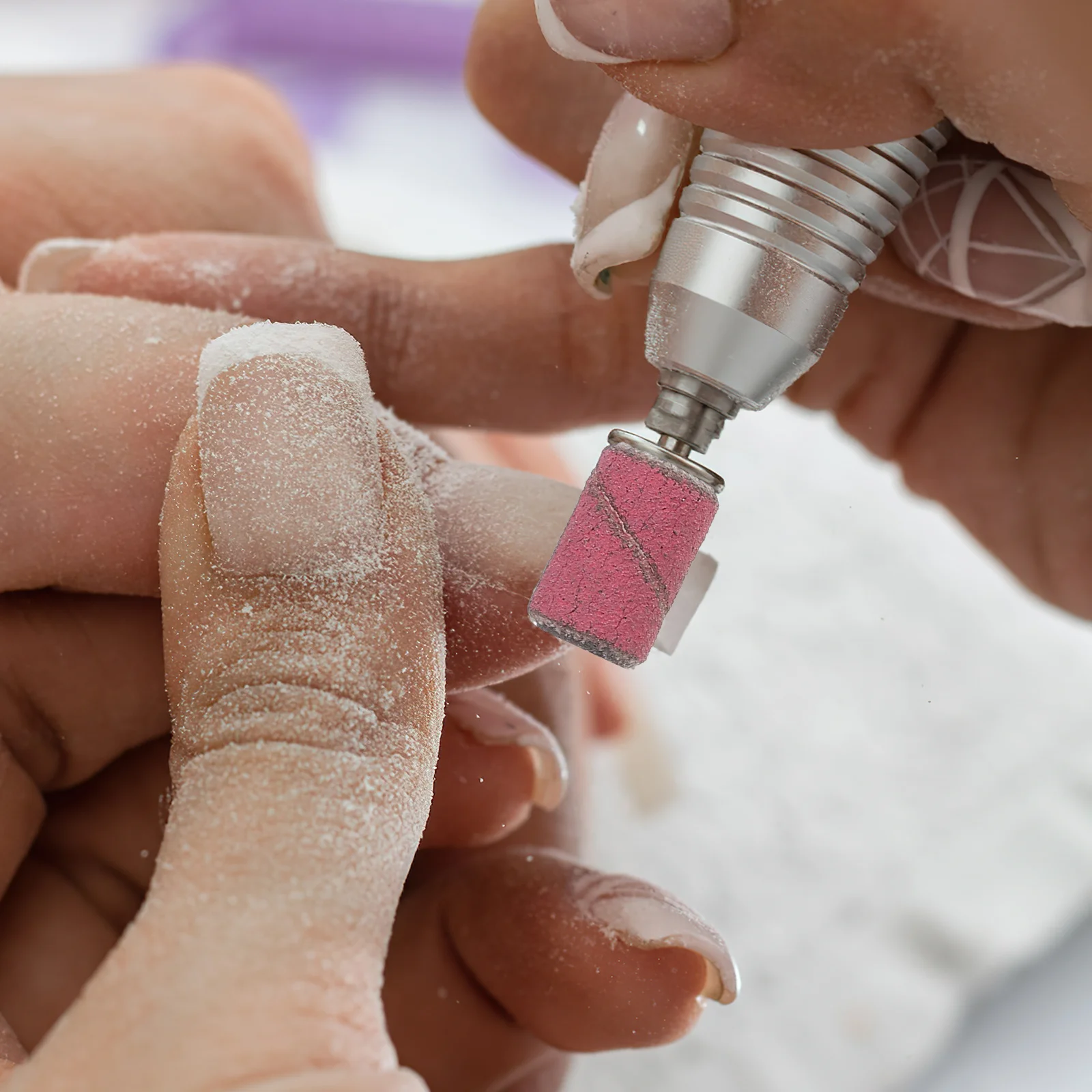 1 صندوق مسمار الحفر الرملي العصابات قسط صلابة عالية تلميع خواتم ل مانيكير التلميع تشكيل هلام مزيل طلاء الأظافر مسمار الفن #1